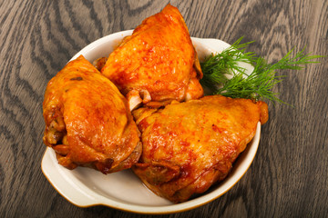 Roasted chicken thigh