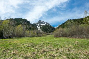 Panoramic view of french Alps