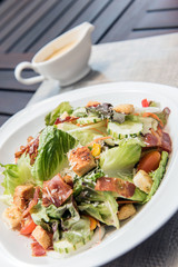 caesar salad on table - Healthy food style