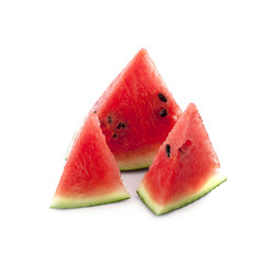 Slice of watermelon on white background