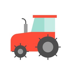 tractor simple icon for agriculture concept