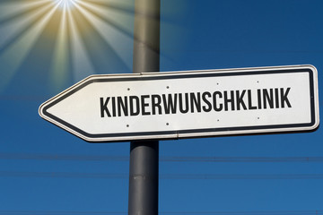 Ein Hinweis auf eine Kinderwunschklinik