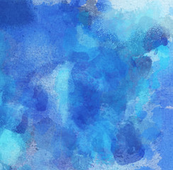 Fototapeta na wymiar Abstract watercolor background in blue color