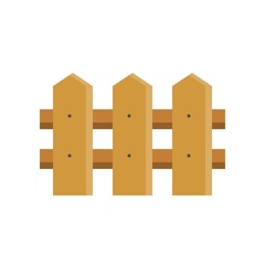 wood fence, flat icon vector