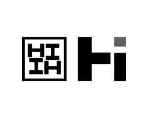 hi letter logo collection