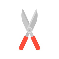 glass shear, garden shear, farming equipment flat icon vector