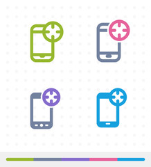 Target On Phone - Zap & Tap Icons. A set of 4 professional, pixel-perfect icons.