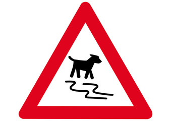  Schild Achtung Rutschgefahr f&uuml;r Tiere