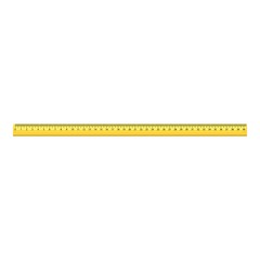 40 cm wood ruler icon. Realistic illustration of 40 cm wood ruler vector icon for web design isolated on white background