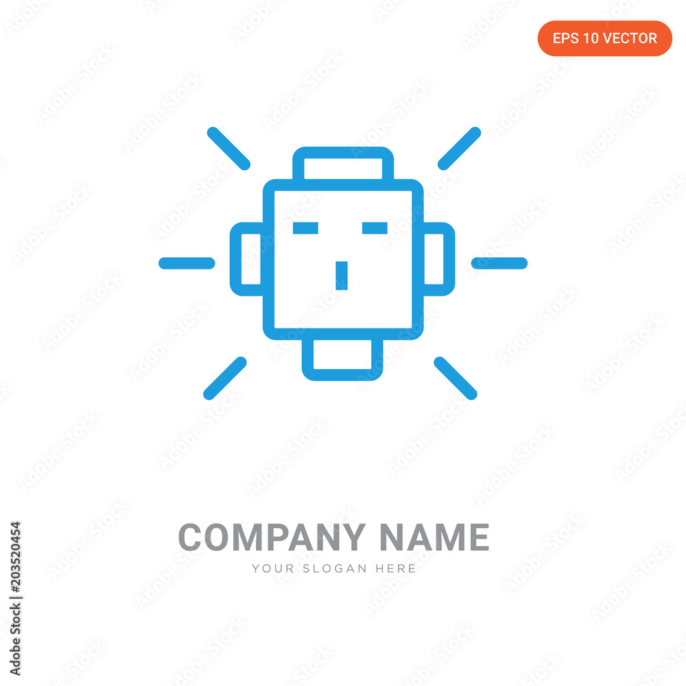 Sticker Artificial intelligence company logo design