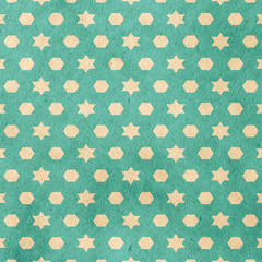 old retro pattern on grungy paper