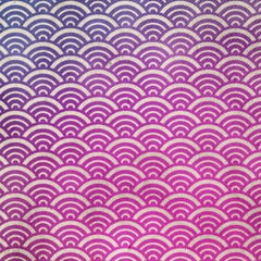 Japan waves, old retro pattern