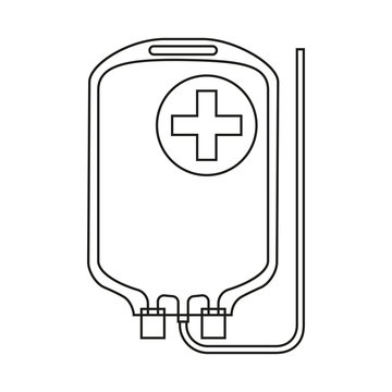 outline iv bag medical treatment clip art preview