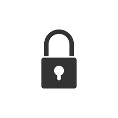 Lock icon on white background