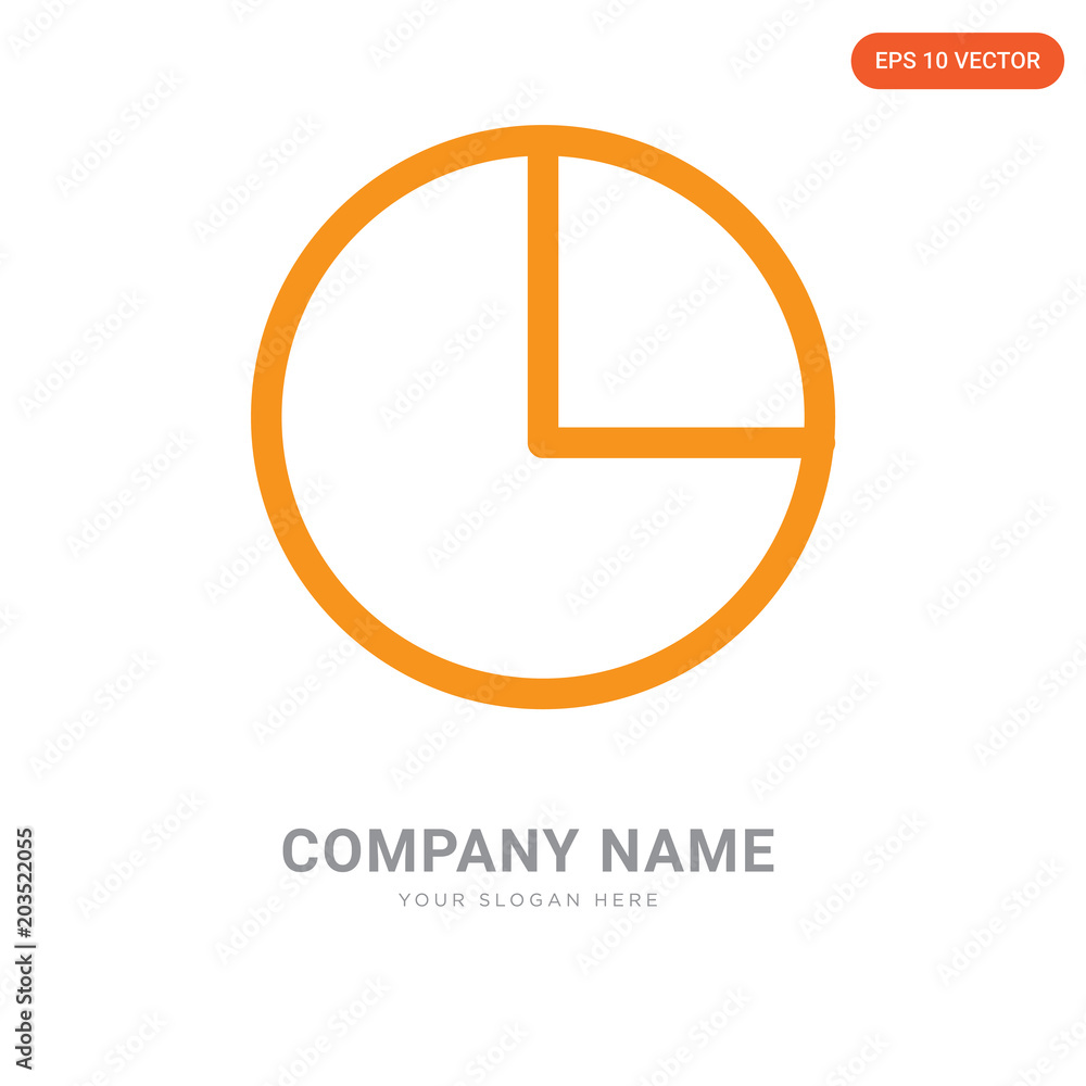 Wall mural Pie chart company logo design