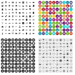 100 burden icons set vector in 4 variant for any web design isolated on white
