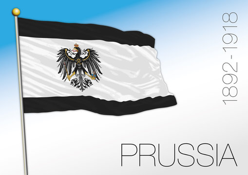 Prussia historical flag and coat of arms, Germany