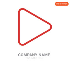 Play button company logo design