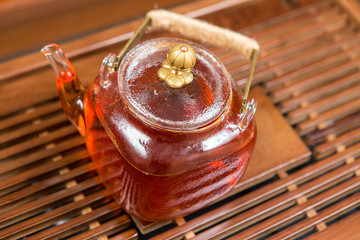 Chinese tea ceremony, Puer tea in assortment	