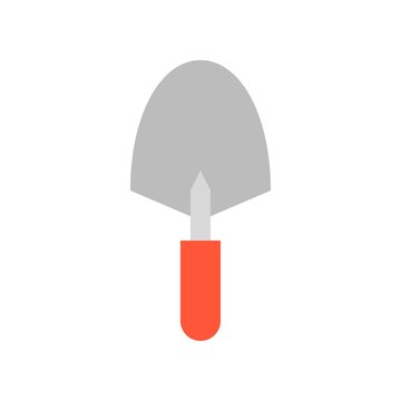 trowel icon, flat style vector