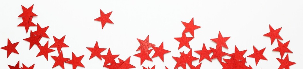 Banner of Red stars confetti