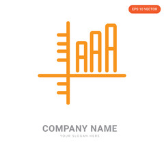 Bar chart company logo design