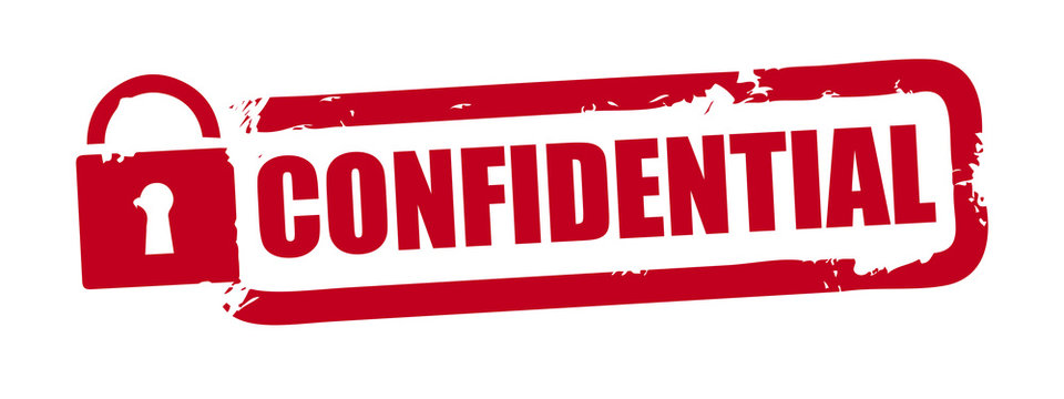 confidential - red vector rubber stamp