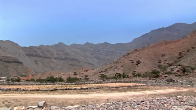 Hajar Mountains in Ras al Khaimah, UAE.