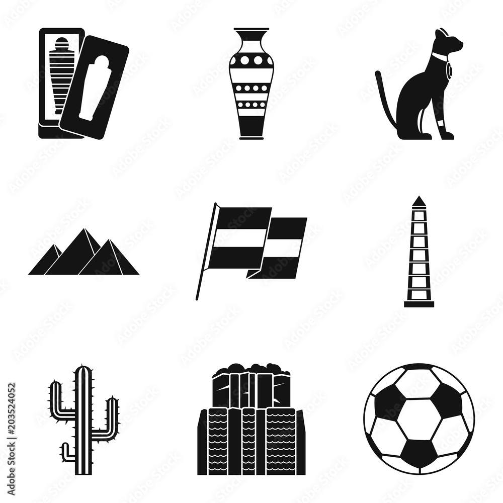 Poster path of travel icons set. simple set of 9 path of travel vector icons for web isolated on white back