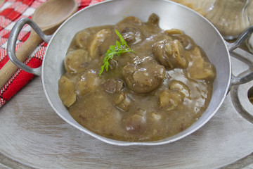 rognons sauce champignons