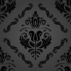 Classic seamless dark pattern. Traditional orient ornament. Classic vintage background
