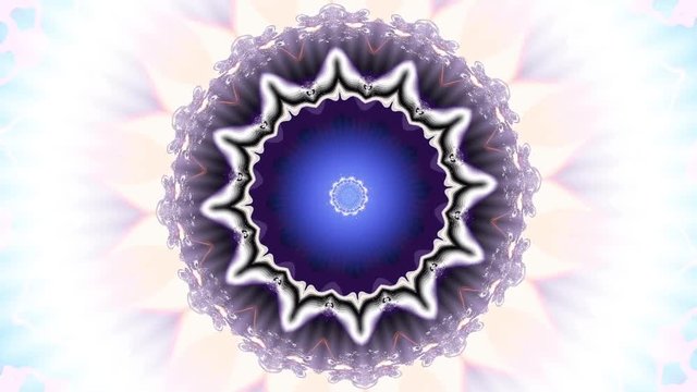 Spinning abstract magic circle. Esoteric cosmic mandala. Looping footage. Symbol of the sun.