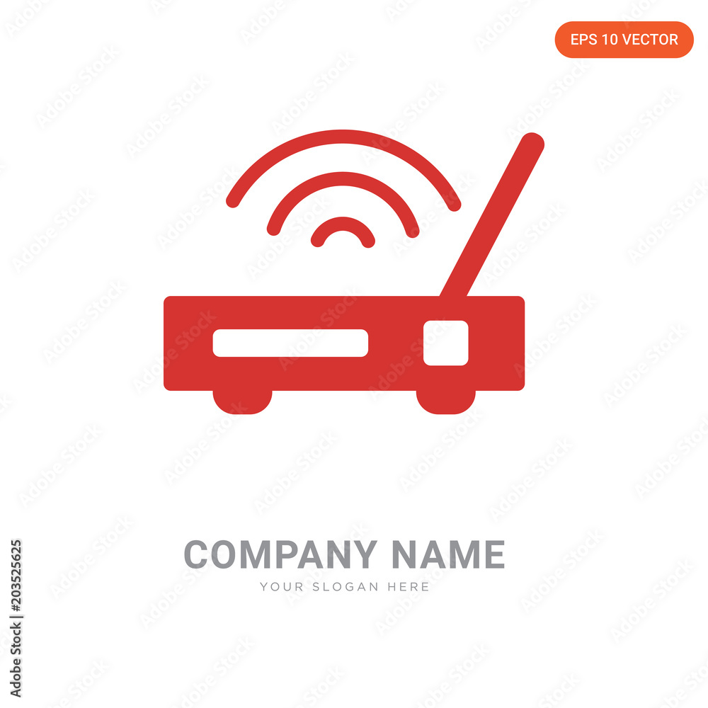 Wall mural Wifi company logo design