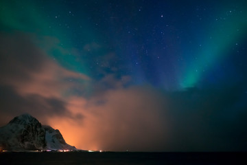 Obraz na płótnie Canvas Aurora ылн in Skaftafell, iceland
