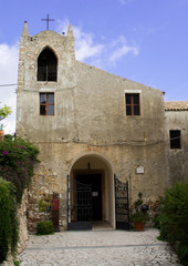 Fototapeta na wymiar summer travel travel in Sicily Italy old building architecture