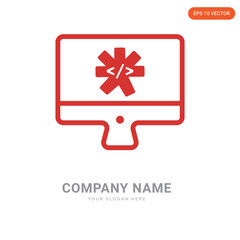 Monitor company logo design