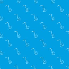 Aquatic dinosaur pattern vector seamless blue repeat for any use