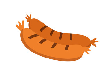 Grill food icon, cartoon vector illustration isolated.
