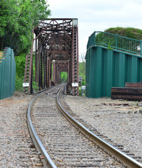 A Rail road girder bridge in Augusta, Georgia.
