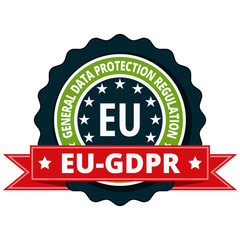 Obraz premium EU GDPR label illustration