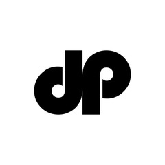 letter dp logo vector