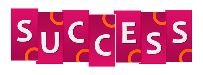 Success Pink Orange Stripes Rings 