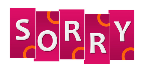 Sorry Pink Orange Stripes Rings 