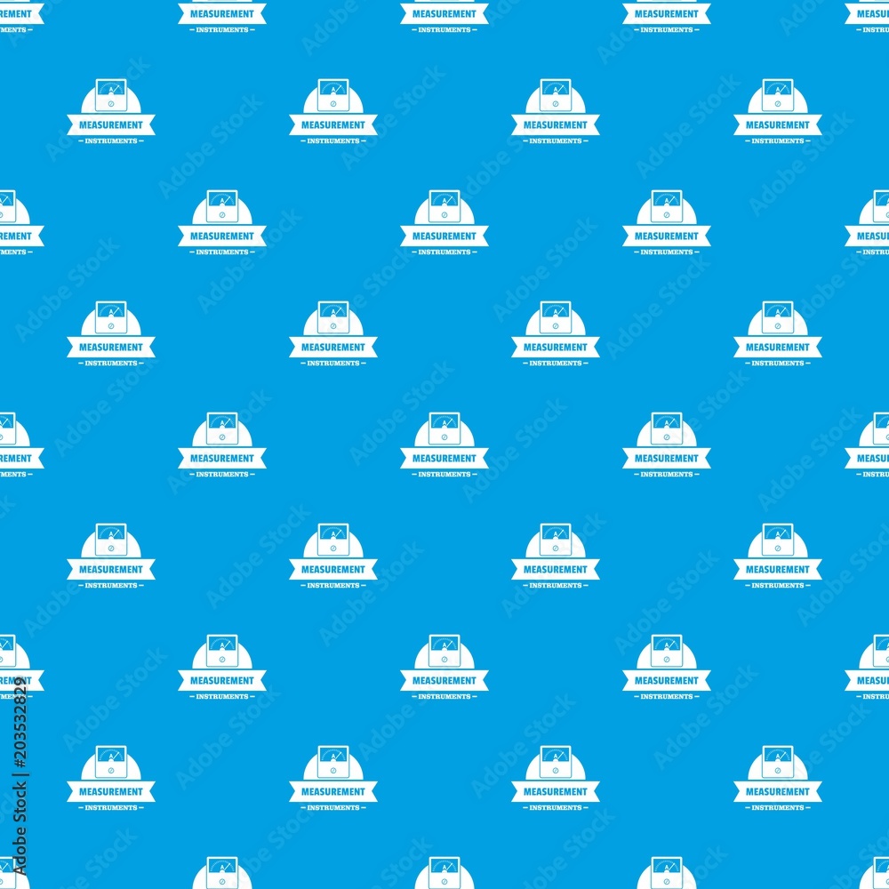 Poster measurement instrument pattern vector seamless blue repeat for any use