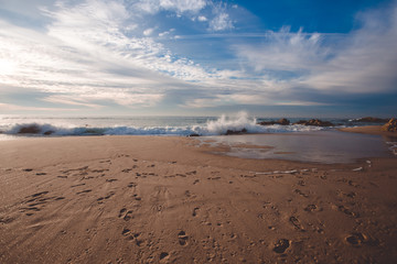 Tranquility time on the coast at the ocean