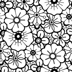 Graphic floral pattern