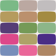 Background bricks colored, oval, rounded, stones. colors pink, blue, green, gray, brown.