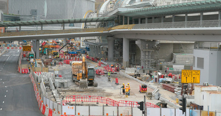 Hong kong construction site