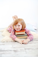 Fototapeta premium Girl with favorite books