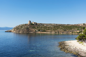 coast of Calamosca in Cagliari, Sardinia, Italy
